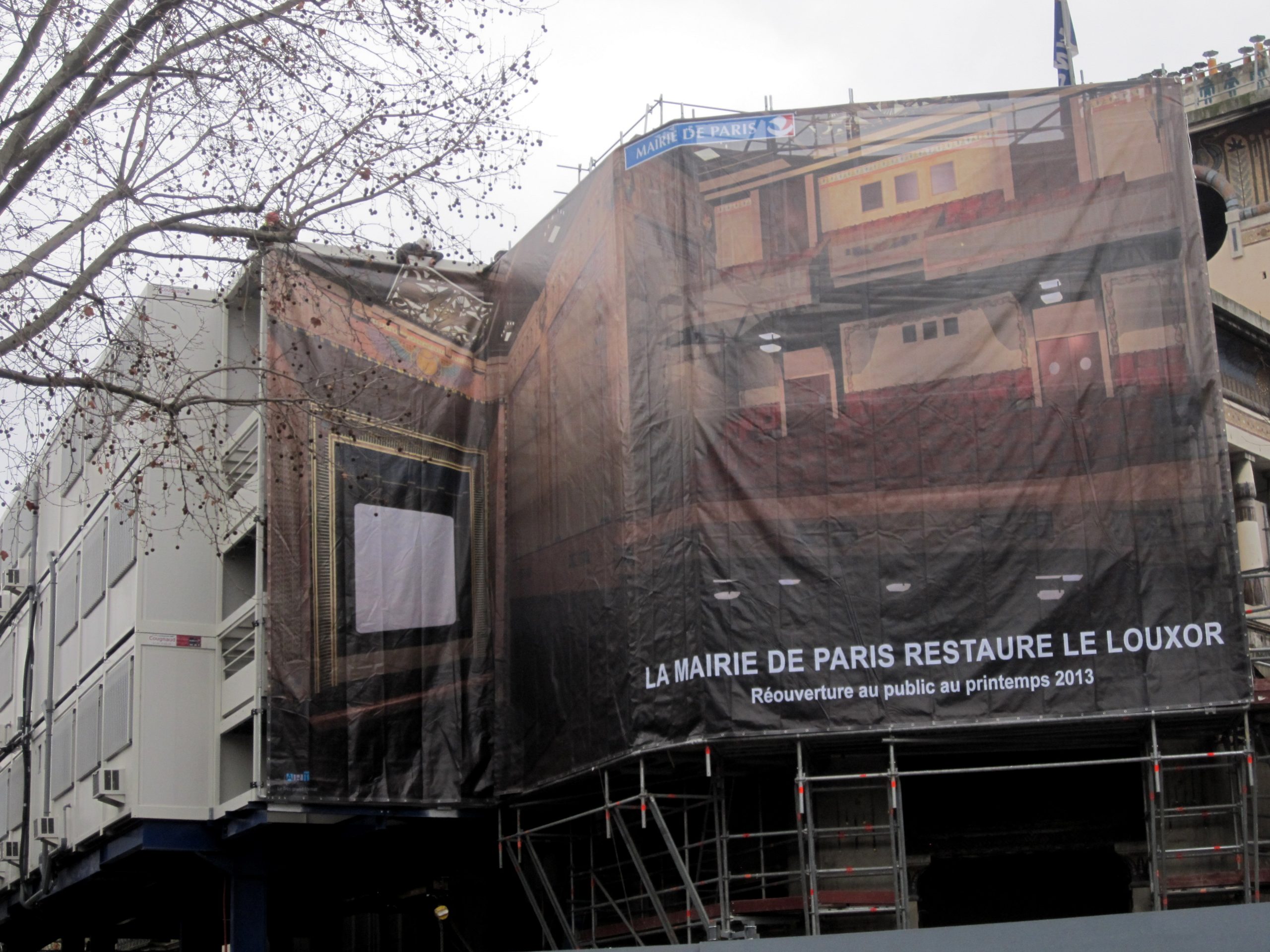 POSE DE LA BÂCHE, février 2011